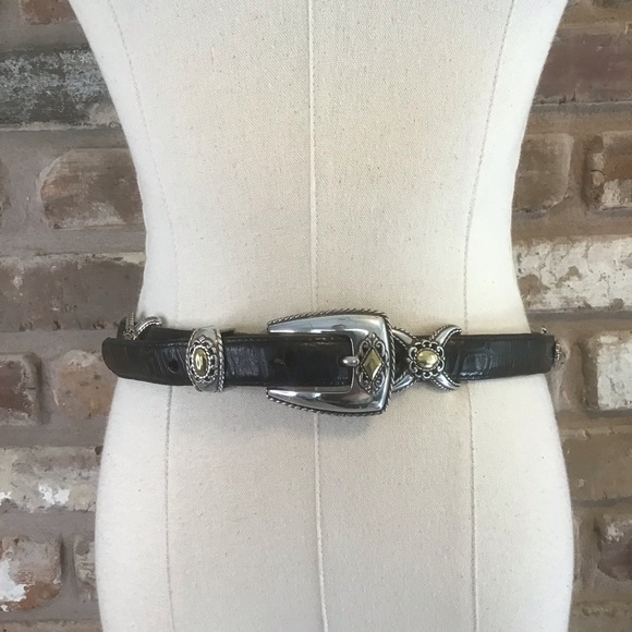 Brighton Accessories - Brighton Black and Silver Women's Belt